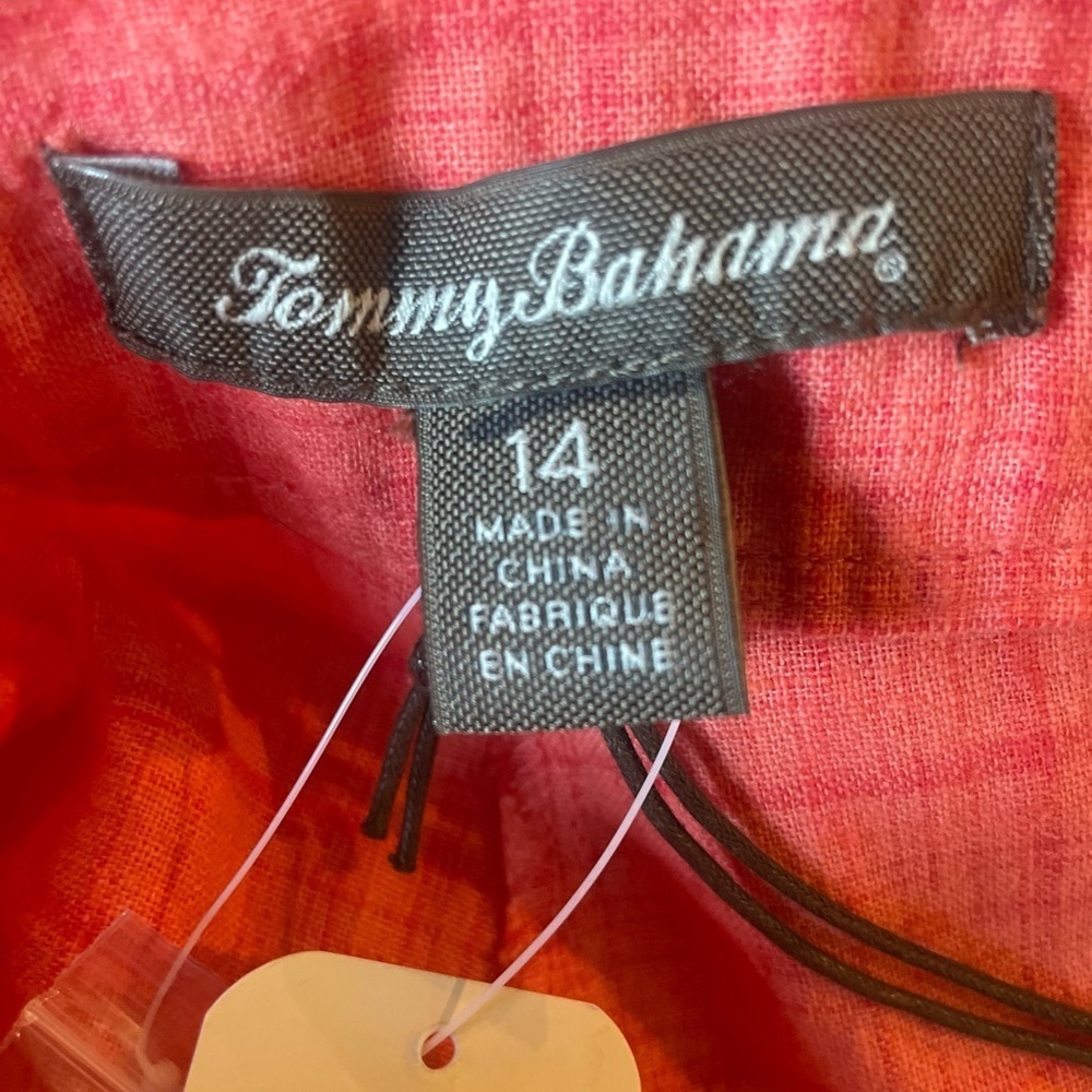 Tommy Bahama women’s linen & cotton Coral Pants size 14 - Picture 9 of 11